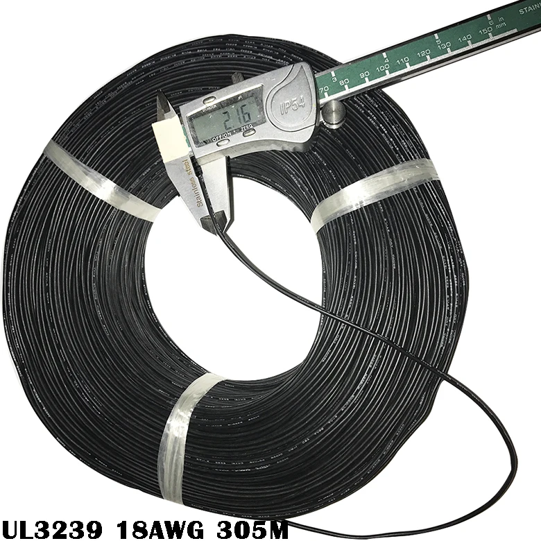 UL3239 18AWG/кремнийорганического каучука, сделанные из луженой Медный провод изолированный провод высокого Напряжение высокое Температура линия для модель самолета