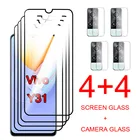 Защитное стекло 8 в 1 для oppo y31 y 31 V2036, 6,58 дюйма, защита экрана, закаленное стекло vivo y31 v21 5G y72 Y52, стекло для объектива камеры