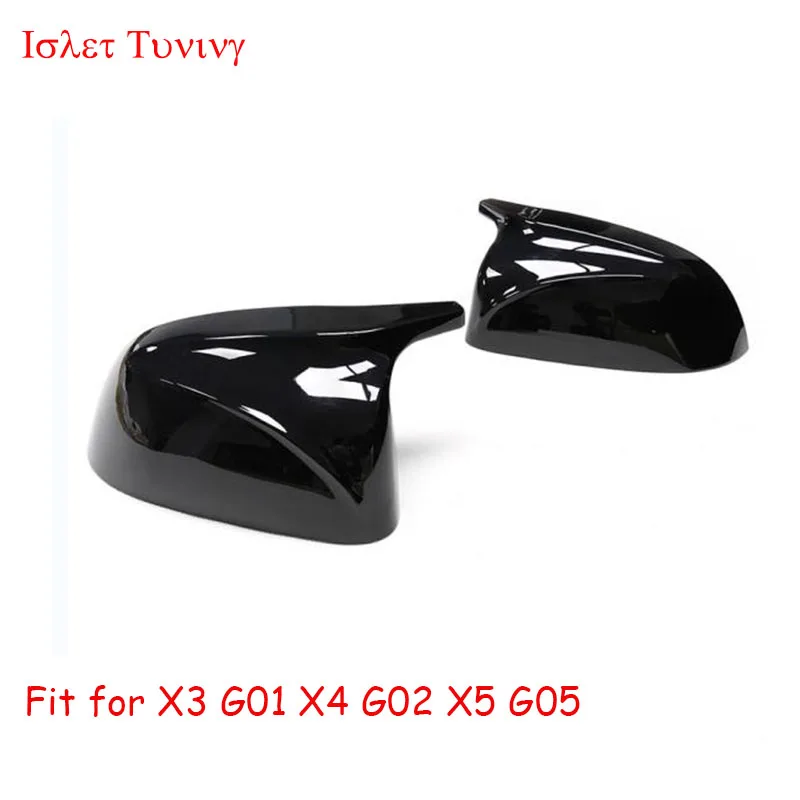 Фото Крышка для зеркала из углеродного волокна M look для BMW X3 G01 X4 G02 X5 G05, боковая дверь, крышка заднего вида, 2018 2019 2020 + №2
