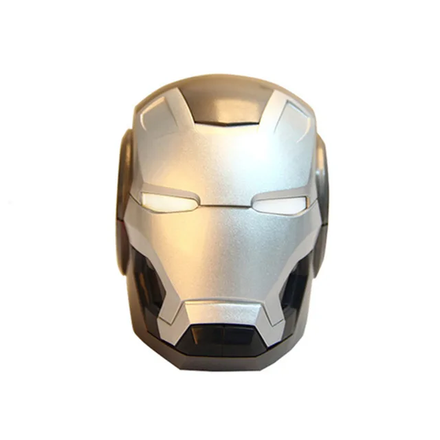 SILVER Железный человек беспроводной Bluetooth динамик портативный динамик сабвуфер Marvel мультфильм Мини soundbox с TF USB компьютер громкий динамик - Цвет: SILVER
