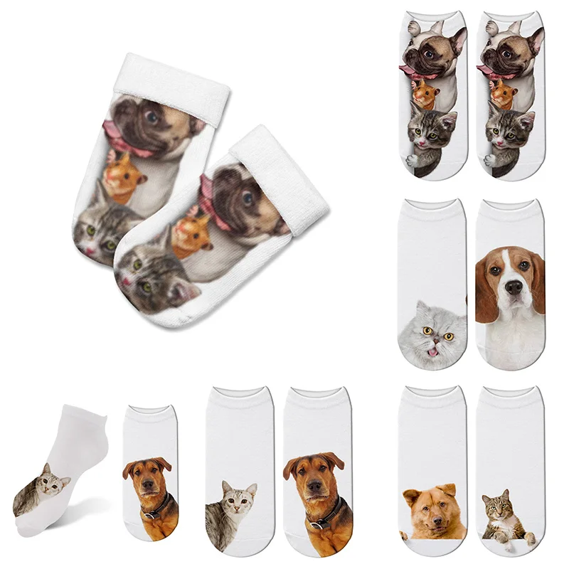Носки женские с милыми собаками забавные невероятные удобные спортивные до