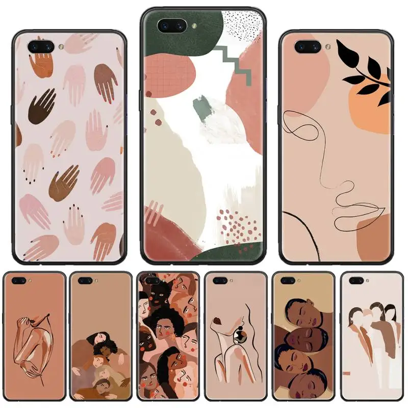Abstract art design sexy girl Phone Case For OPPO F 1S 7 9 K1 A77 F3 RENO F11 A5 A9 2020 A73S R15 REALME PRO COVER FUNDA