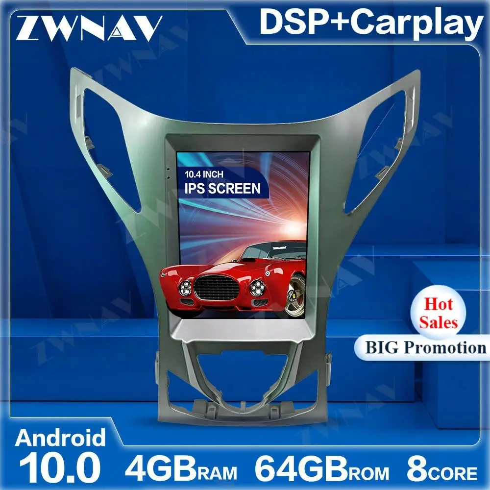 Автомобильный мультимедийный плеер Tesla Style большой экран 9 7 дюйма Android 10 0 4 + 64 ГБ