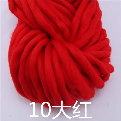 10 red 250 г 36 м супер толстая натуральная Мериносовая Шерсть Толстые пряжи войлочная шерстяная фитильная пряжа для прядения ручного вязания пряжа зима теплая - Цвет: 10 red