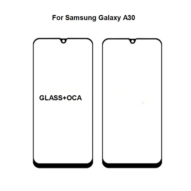 

2 в 1, переднее стекло, внешний объектив для Samsung Galaxy A30, сенсорная панель, ЖК-дисплей с OCA-клеем, Фотогалерея 2019