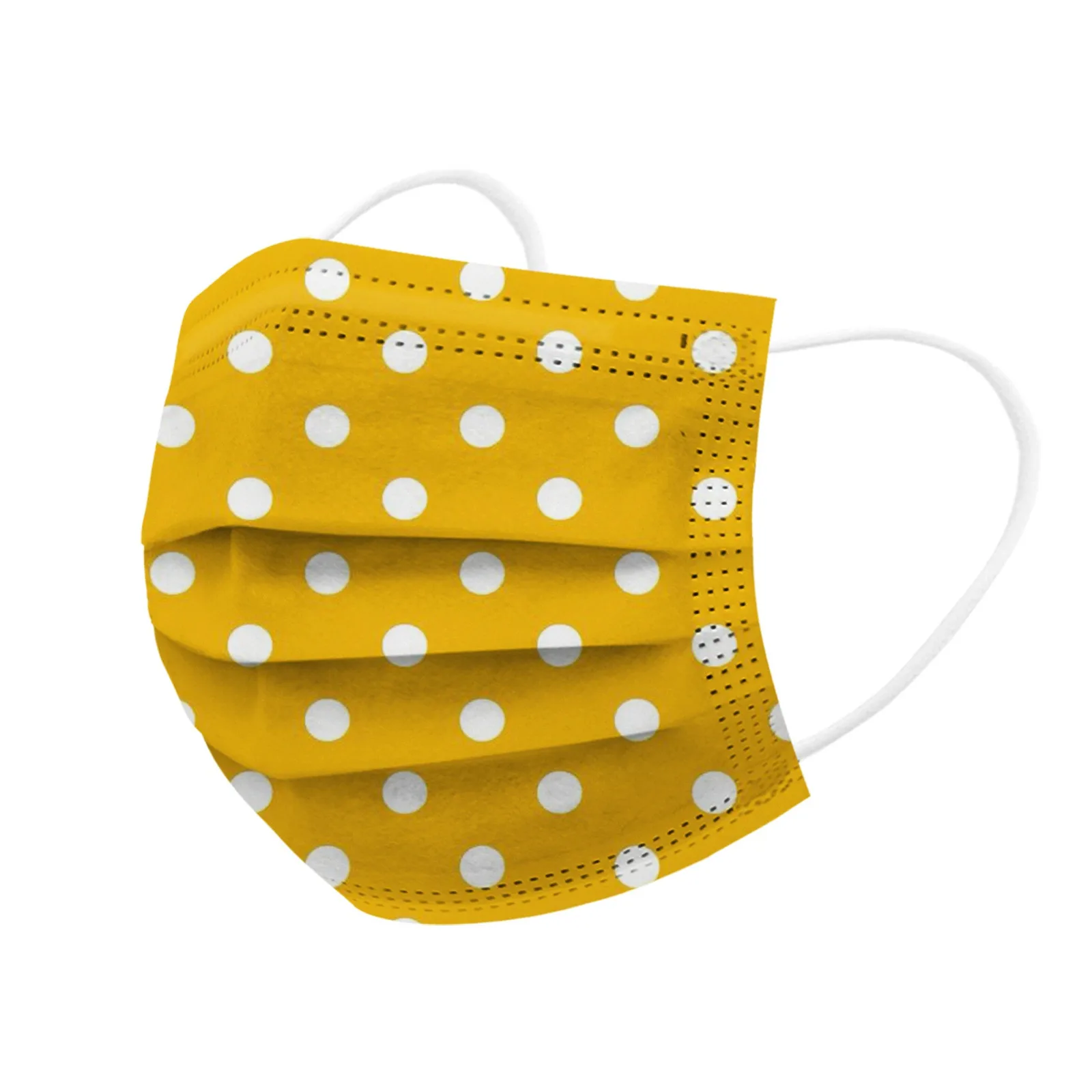 Маска одноразовая трехслойная унисекс фильтр для лица с волнистым принтом ушной