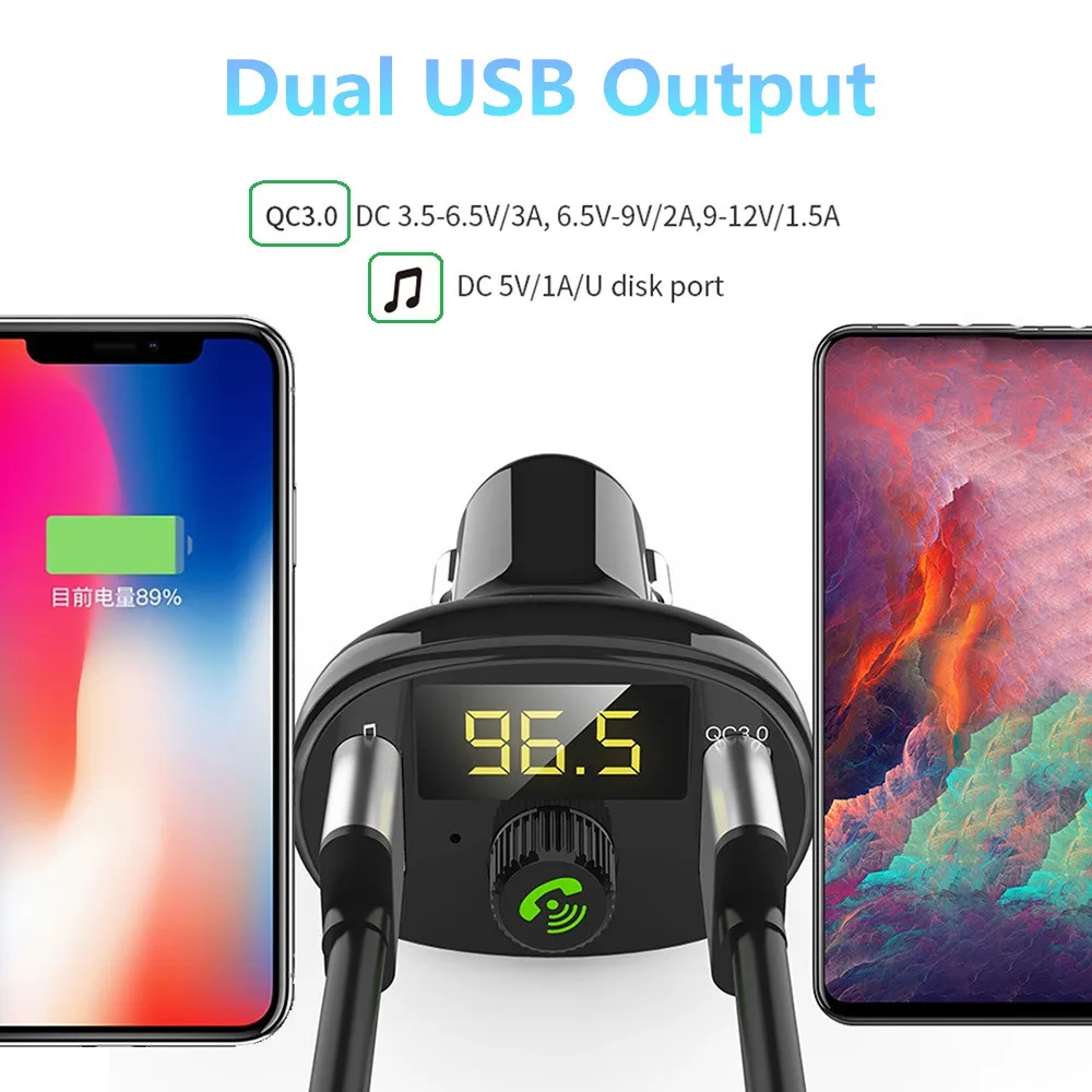 FM-трансмиттер модулятор Bluetooth автомобильный комплект громкой связи аудио MP3