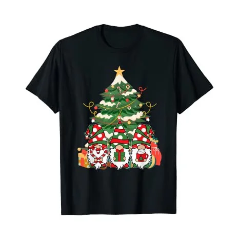 

Gnomes Costume Christmas Funny Plaid Pajama Matching Gifts T-Shirt