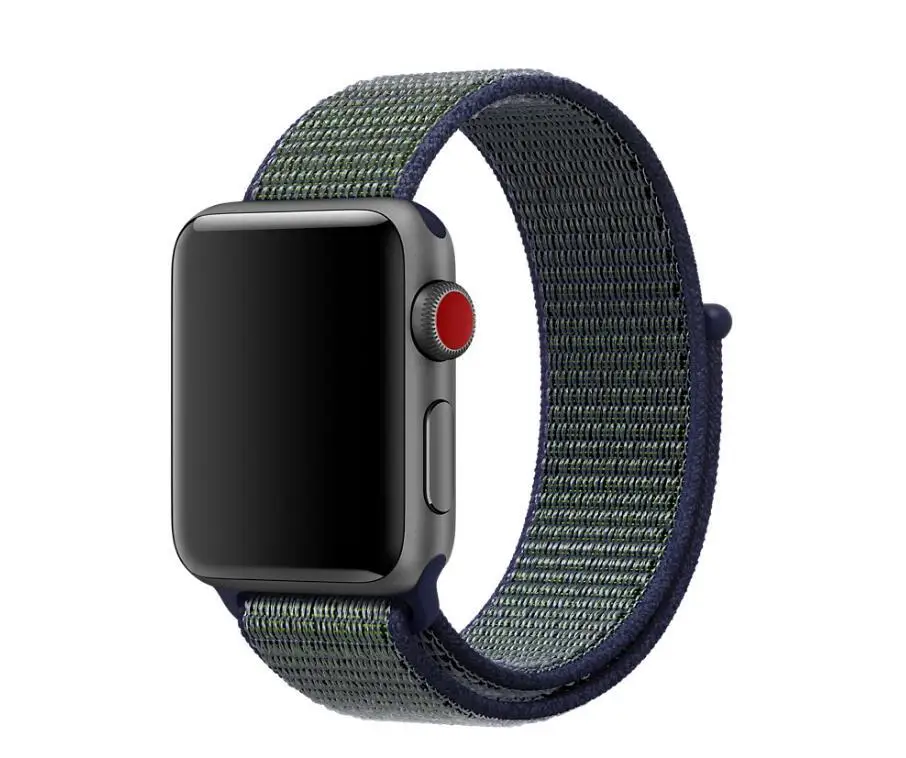 Ремешок для наручных часов Apple Watch 4 5/3/2/1 38 мм 42 мм 62 NewColors нейлон мягкий дышащий сменный ремешок петли для наручных часов iwatch серии 4 40 мм 44 мм - Цвет ремешка: 11SWH