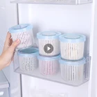 Герметичная коробка для слива еды, контейнер для хранения чеснока, лука, свежести продуктов, круглый контейнер для хранения имбиря