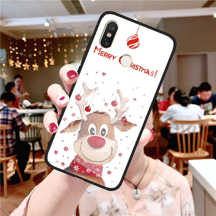 Рождество закаленное Стекло Чехлы для Xiaomi mi Red mi S2 Примечание 7 5 6 K20 Pro CC9e CC9 8 9 SE Lite Explorer A2 6X 6A 7A mi x 2S 3 Чехол - Цвет: sdbdxlu