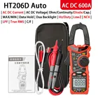 Плоскогубцы Амперметр HT206AHT206BHT206D AC DC Цифровой мультиметр-зажим пинза Амперметр реальная емкость NCV Ом Герц тест