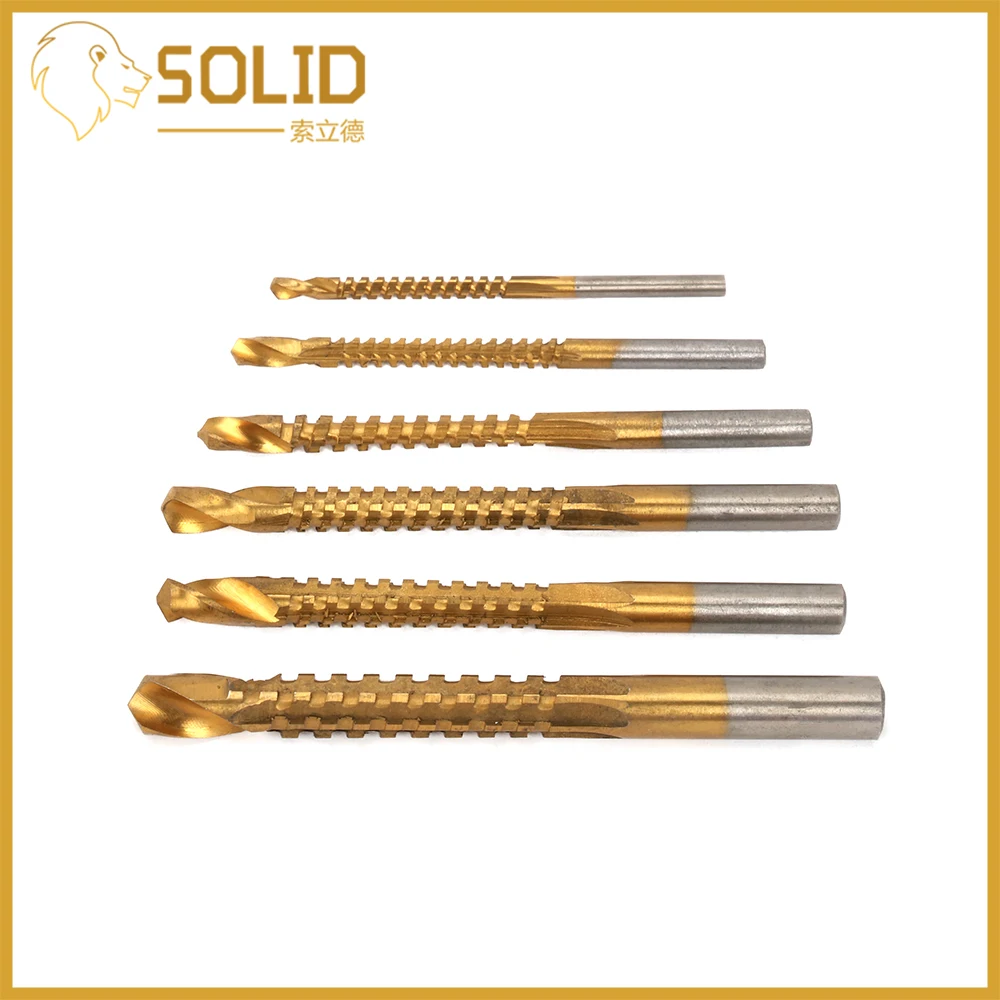 Набор сверл из быстрорежущей стали с титановым покрытием 3 8 мм для фальцовки