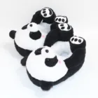 Женские теплые меховые тапочки, пушистые шлепанцы, панда, медведь, толстые, черные, белые, пушистые, домашняя обувь для девочек