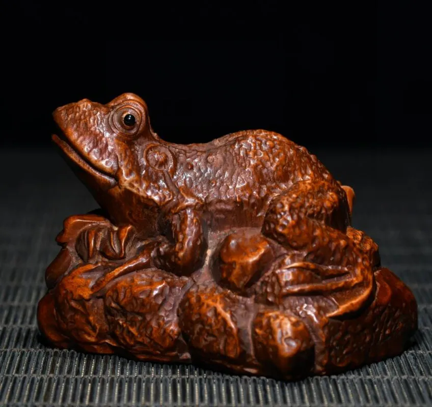 

Ручная резная статуя Archaize seiko в виде лягушки из бокса, настольное украшение, маленькие поделки