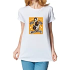 Женская футболка с коротким рукавом, круглым вырезом и круглым вырезом