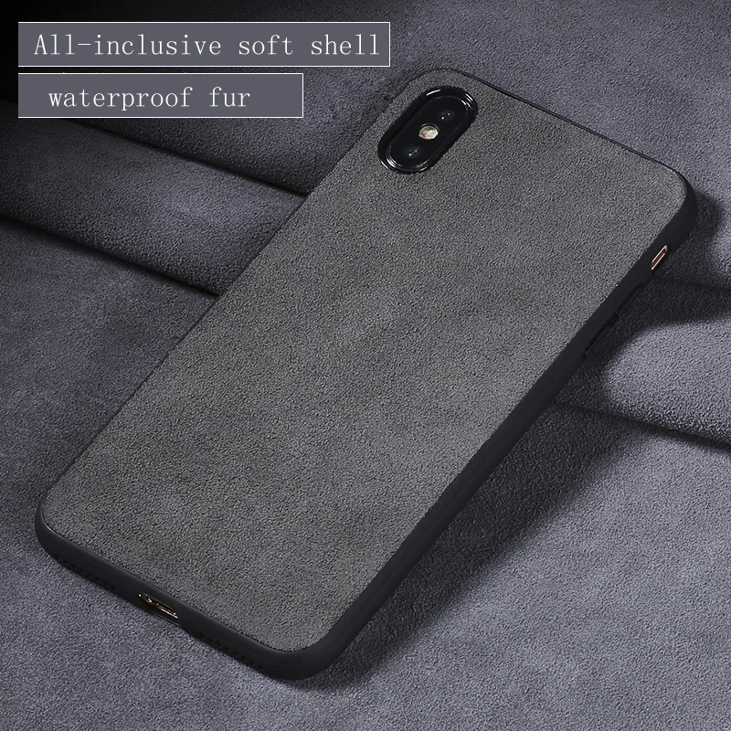 

Phone Case For Xiaomi Mi 9 SE 9T A3 Pocophone F1 Suede leather Soft TPU Edge Cover For Redmi 7 7A K20 Pro Capa