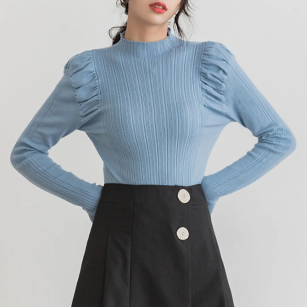 Свитер женский осенне-зимний облегающий свитер с высоким воротником Женская