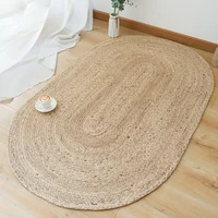 Natural reed handmade cool carpet for summer, decoration reed rug 90x150cm, Japanese style oval shaped reed tatami mat SALES