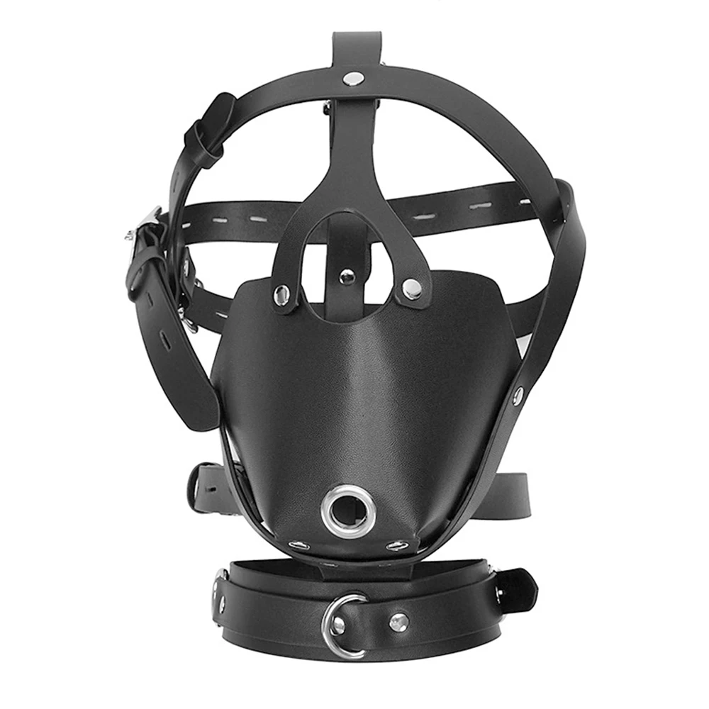 БДСМ бондаж секс игрушки Косплей кожаный головной убор мужская маска аксессуары