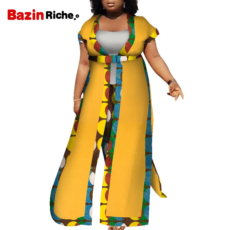 Костюм женский из 2 предметов в африканском стиле Модный комплект 2021 жилет +