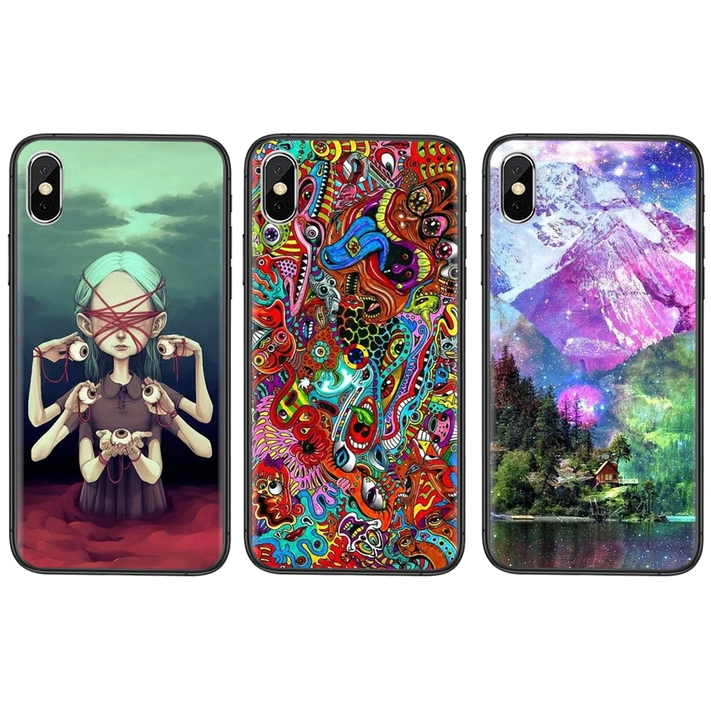 Рисунок Surreal красочный психоделический для Redmi K40 9C Nfc 9A 8A 7A K30S K30 Pro Plus 5G сумочки