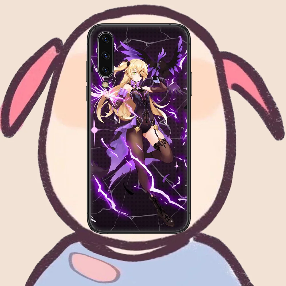 

Genshin Impact Fischl Phone Case Cover For Samsung Galaxy A10 A11 A20 E A21 A30 A40 A41 A50 A51 A70 A71 A81 S 4G 5G black Cover