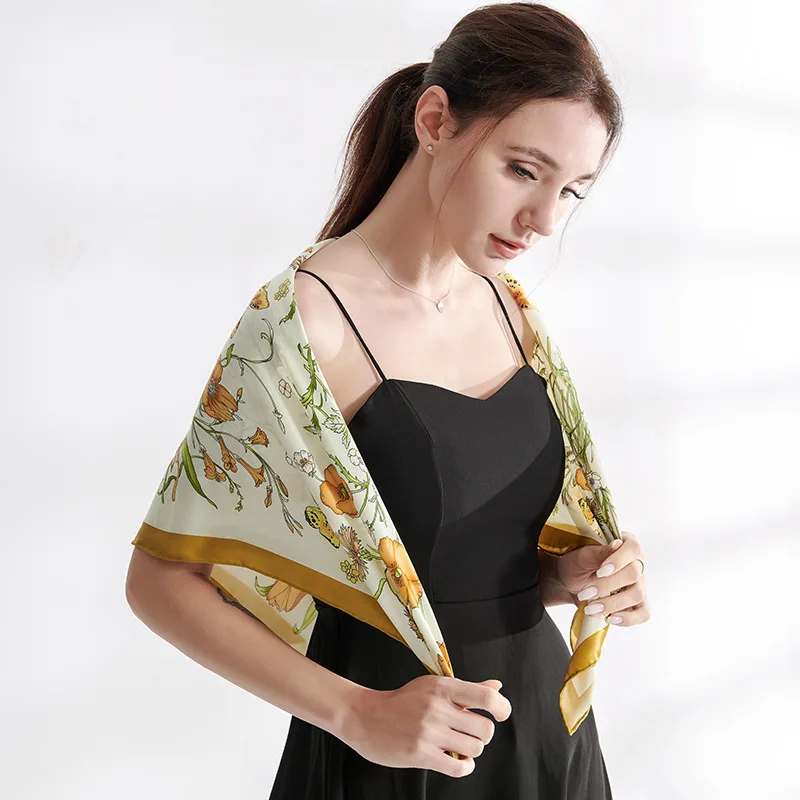 

New silk scarves mulberry silk "in bloom" silk square/silk scarf/silk shawl
