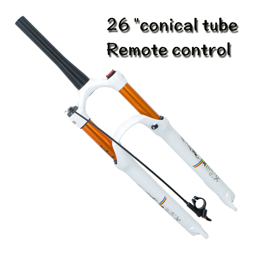 26 conical line LMFCS MTB магниевого сплава велосипед вилка Supension Air 26/27. 32 RL100mm передняя вилка подходит для 5/29 дюймового горного велосипеда conica - Цвет: 26 conical line