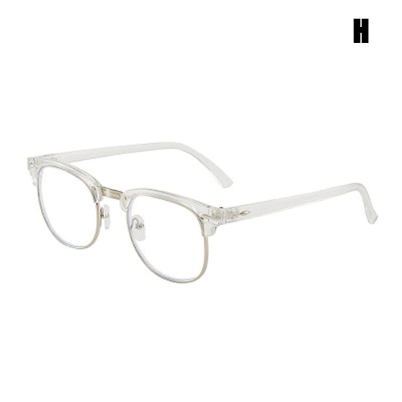 

Flat Mirror Glasses Frame Half-frame Retro Anti Blue Light Anti UV Glasses Frame for Women Men BMF88