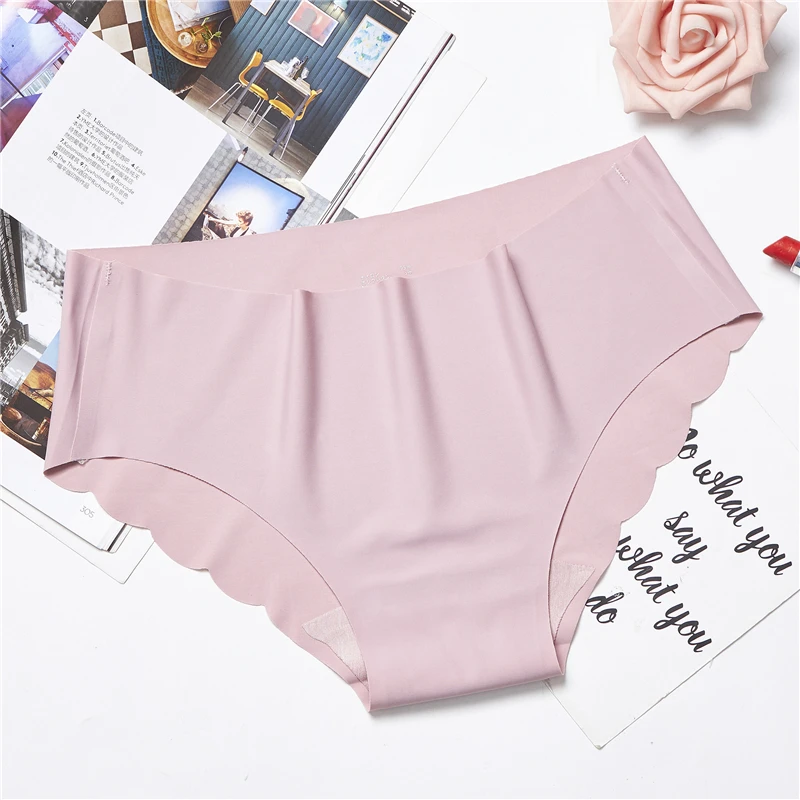 Шелковое нижнее белье для женщин трусики сексуальное женское девочек бесследные