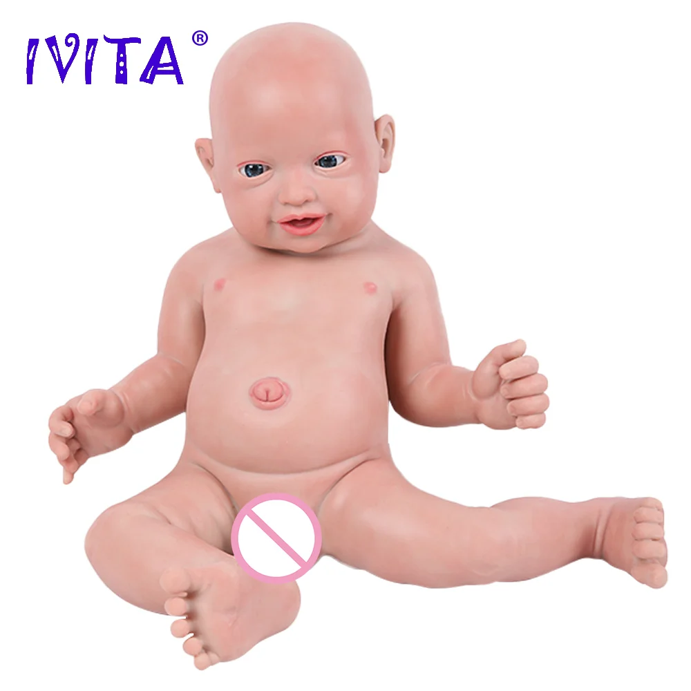 IVITA WB1513 59 см 5210 г Оригинальные Полностью силиконовые куклы для новорожденных
