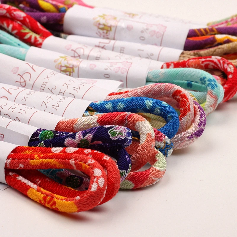 Круглая веревка из креп ткани с принтом в японском стиле 8 мм/6 мм аксессуары для