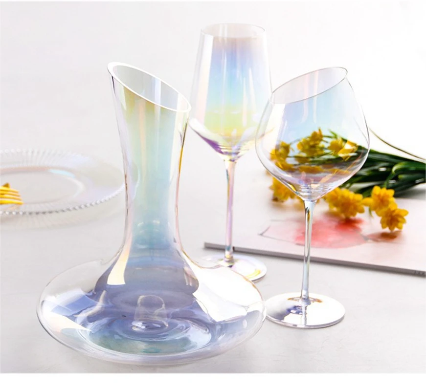 

1850ML/1500ML Big Decanter Handmade Crystal Red Wine Brandy Champagne Glasses Decanter Bottle Jug Pourer Aerator For Family Bar