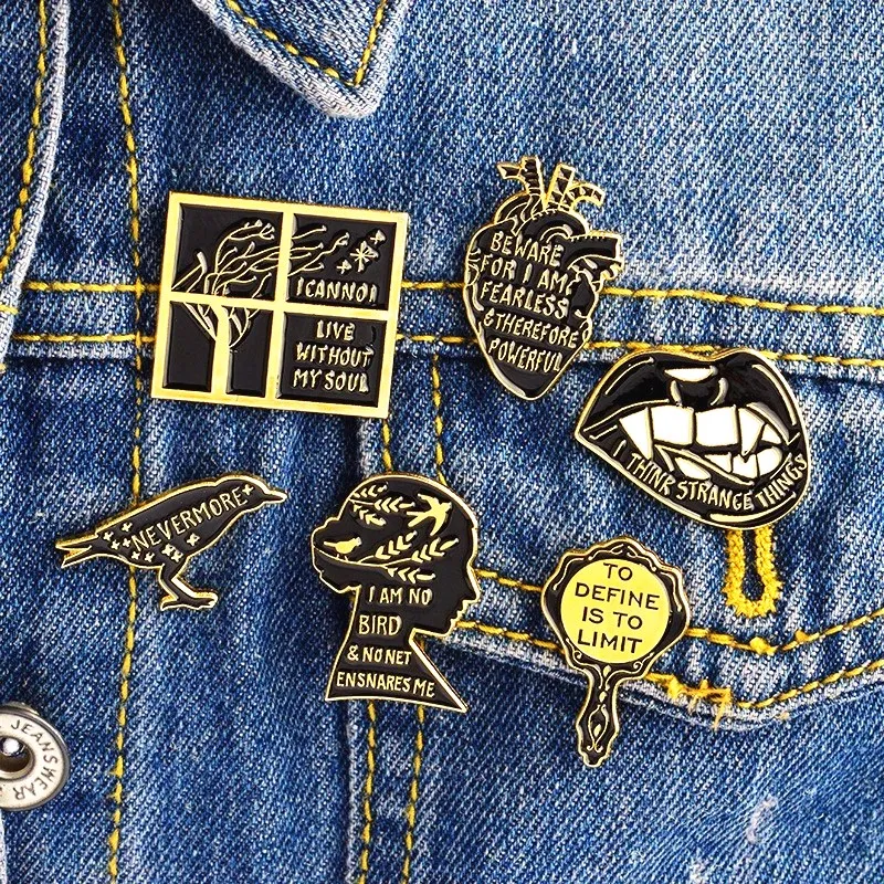 1 шт./металлическая брошь воротник сплав броши джинсы рубашка Сумочка нашивки на