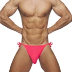 Мужские плавки однотонные, пикантное бикини с заниженной талией, модные спортивные пляжные купальники для серфинга, в европейском и американском стиле, Лидер продаж, весна