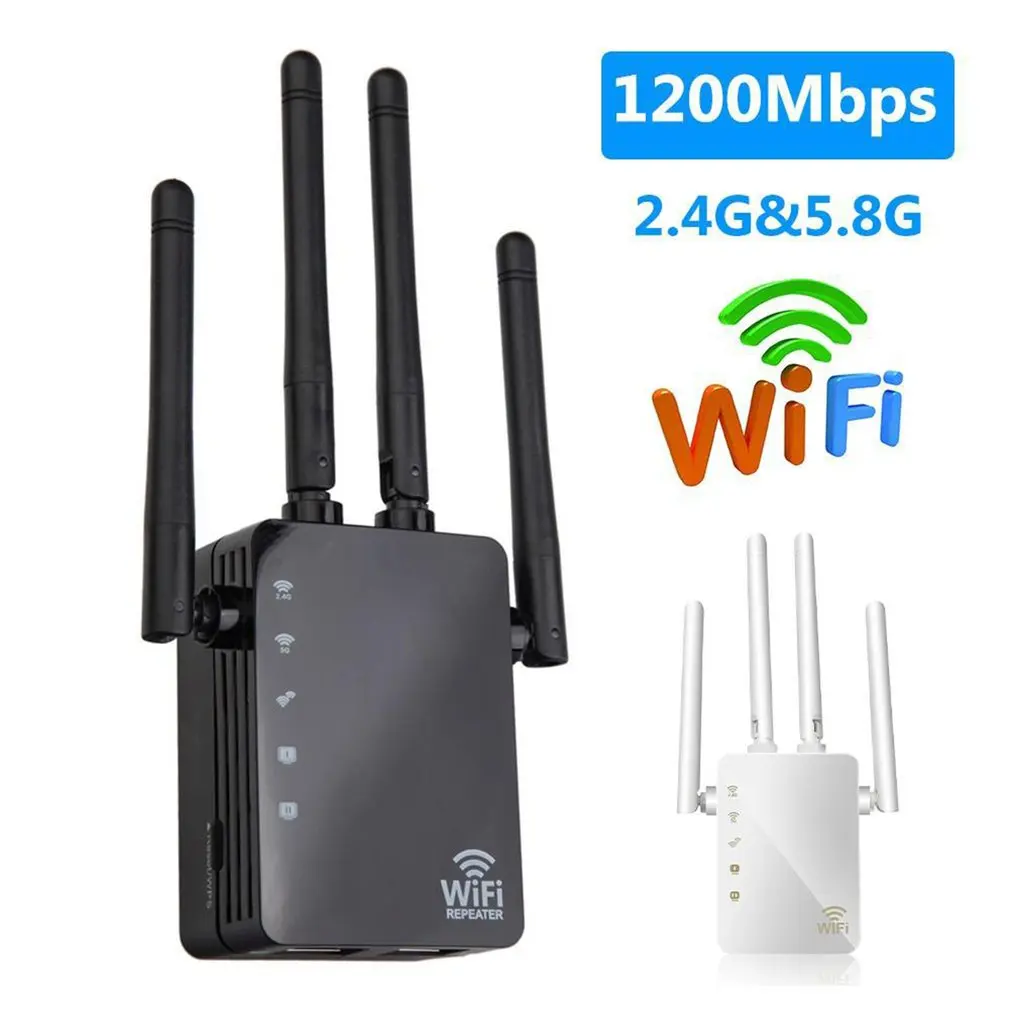 

WiFi Repeater Wifi Amplifier Signal Wifi Extender Network Wi Fi Booster 1200Mbps Long Range Wireless Wi-fi Repeater