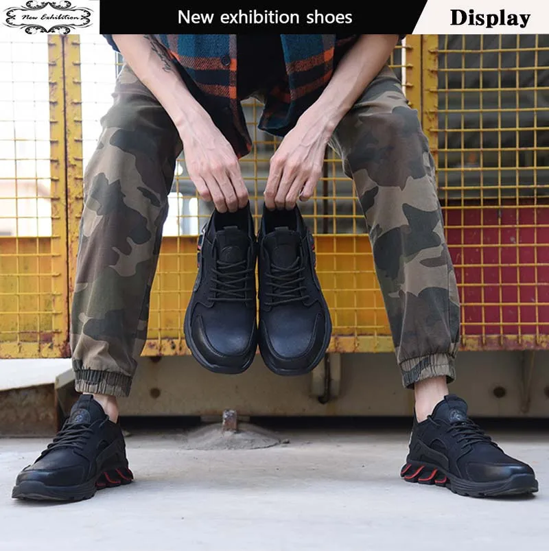 New exhibition waterproof Safety Shoes Autumn Winter Outdoor Men Steel Toe Cap Anti-smashing fashion Lightweight work Boots