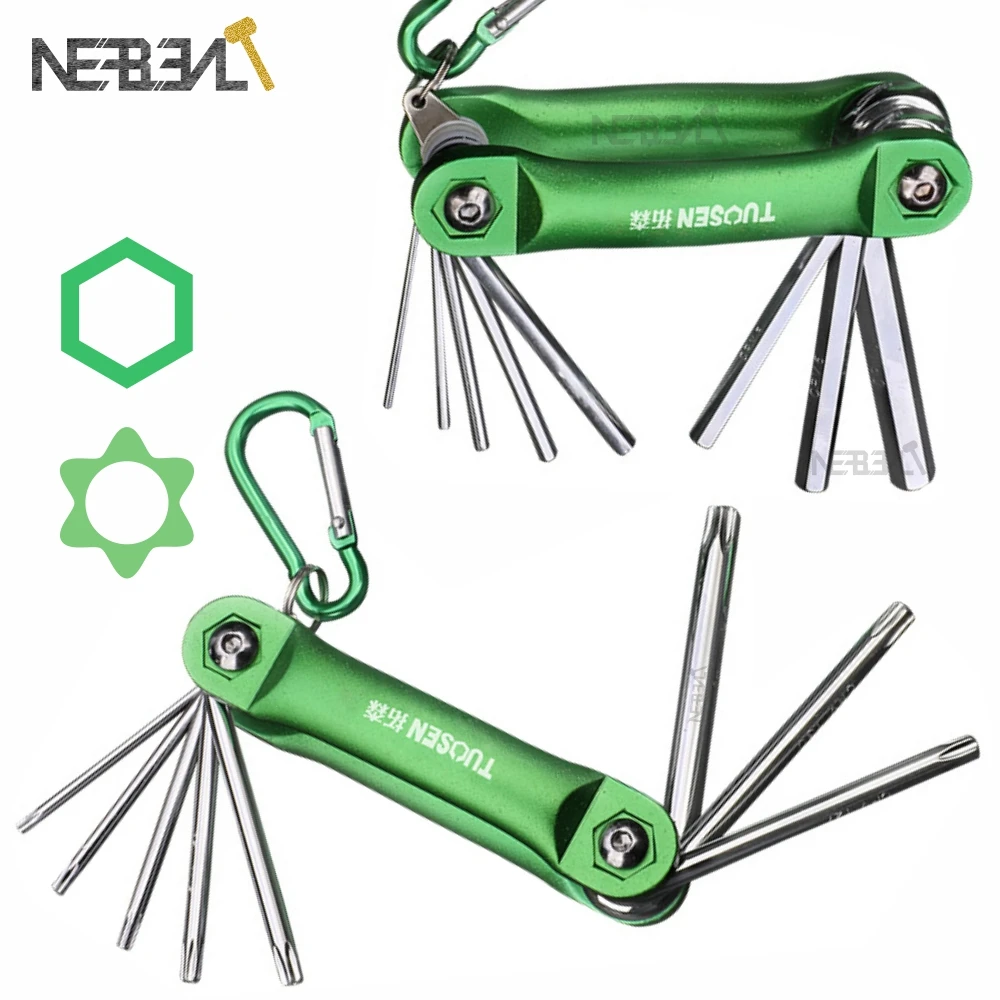 Набор складных шестигранных ключей металлический ключ Torx шестигранный ручной