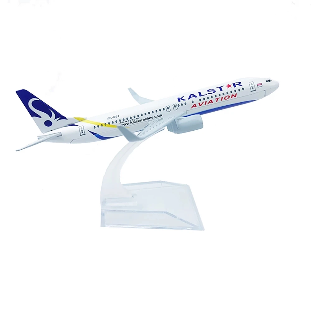 

1/400 Scale Alloy Aircraft Boeing 737 Indonesia Kalstar Aviation 16cm Alloy Plane B737 Model Toys Children Kids Gift Collection