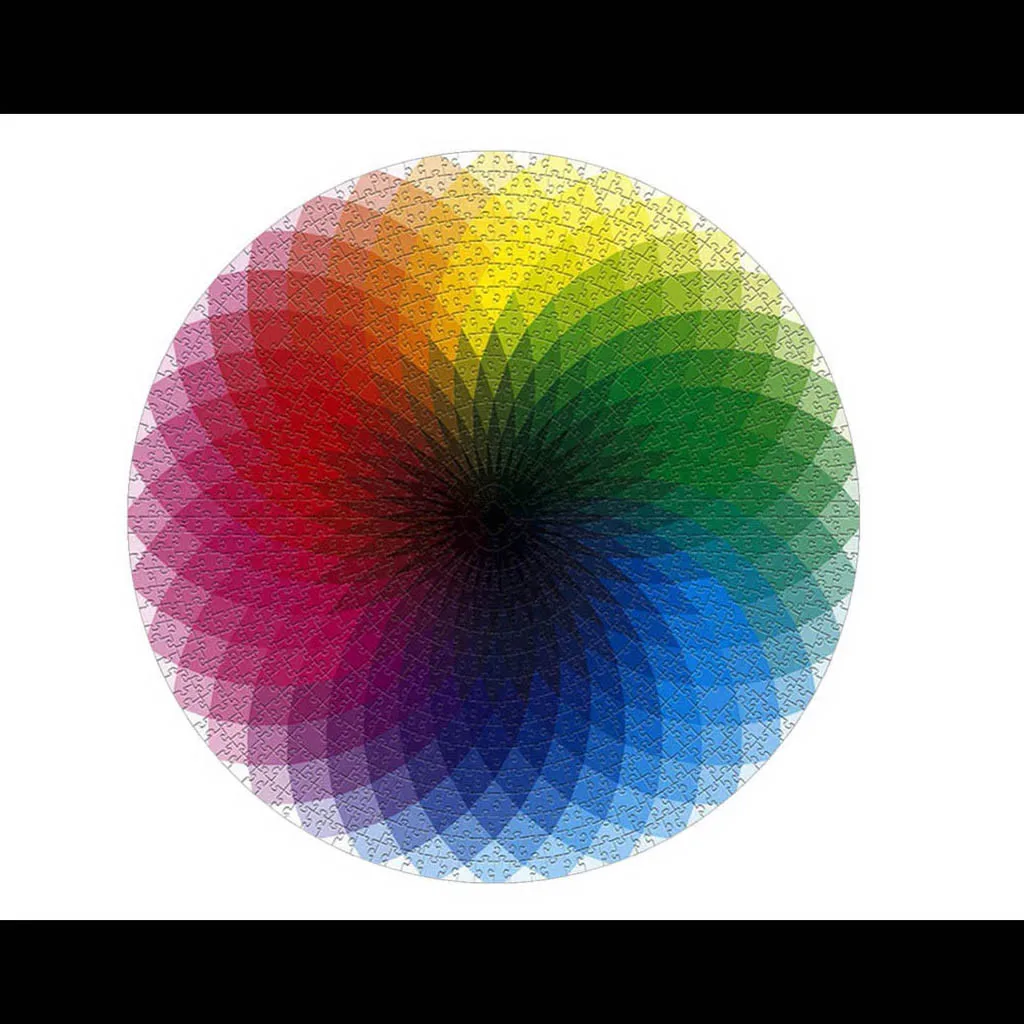 1000 шт. детский Развивающий пазл с радужным геометрическим рисунком|Пазлы| |