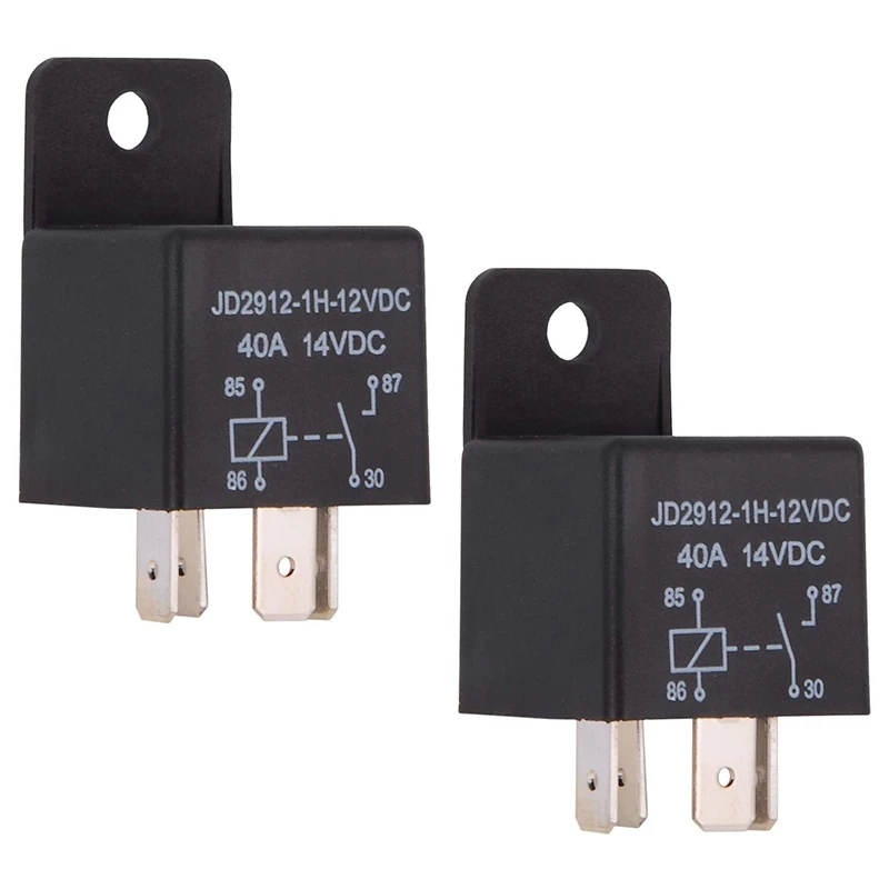 2 упаковки по реле 4-контактный 12V 40A комплект Spst Модель: JD2912-1H-12VDC 14VDC автомобильный