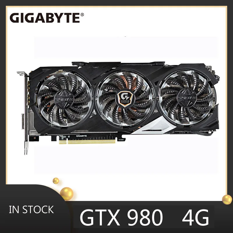 Gigabyte Graphics Card GPU Nvidia Geforce GTX 980 4GB D5 Placa de Video Cards Computer Game Desktop Map not gtx 1080 960 1050ti |