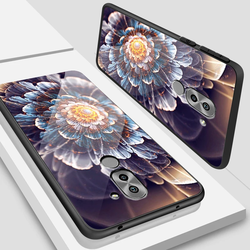 W197 Закаленное Стекло чехол для Huawei Honor 6X 7A 7C Y6 Y9 7X 8A 8X9 Lite Y7 премьер-профессионал Magic2 дизайн цветение защитный чехол-раковина - Цвет: W197