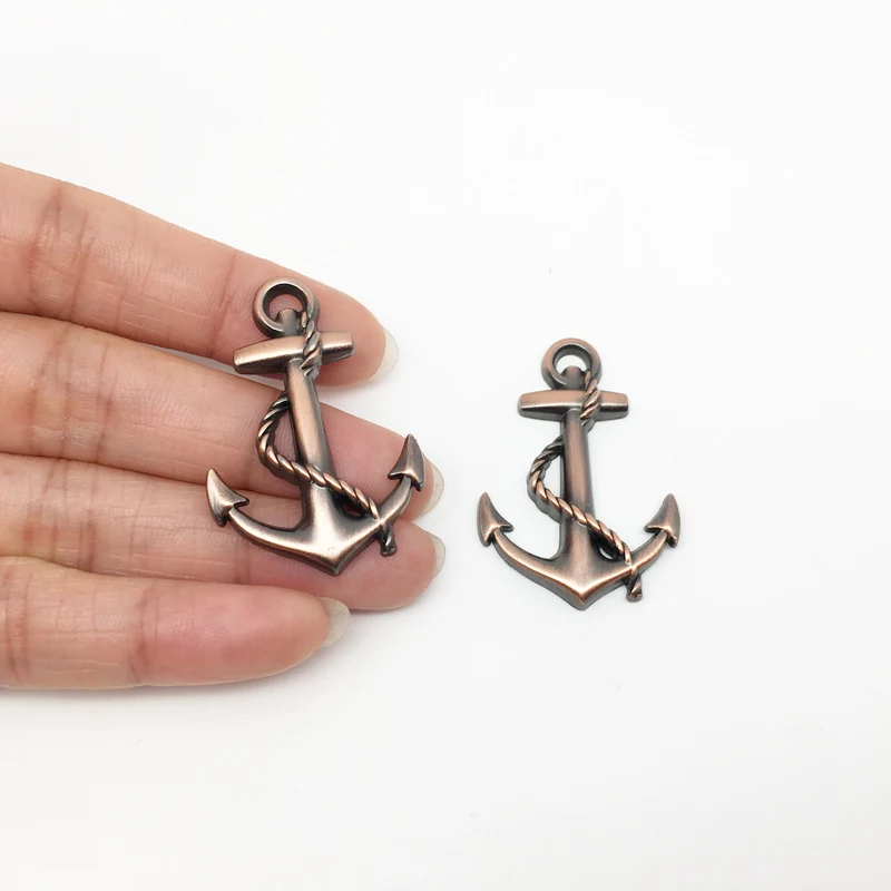 2 шт./компл. 3D маленькая металлическая Лодка Якорь логотип значок с крестом