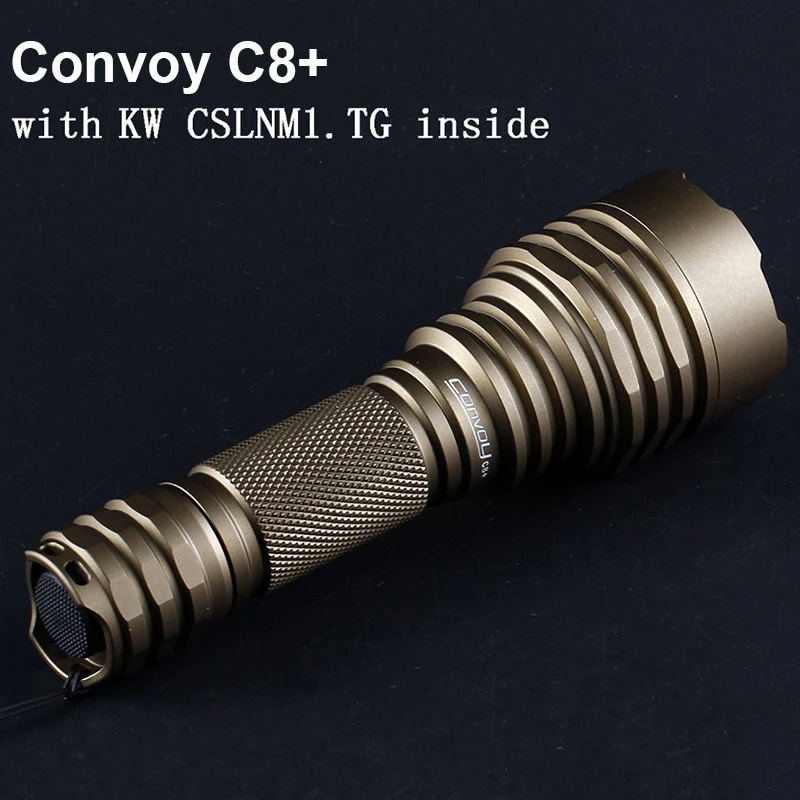 Светодиодный фонасветильник Convoy C8 Plus мощный фонарь 6500K с мощностью 18650 для