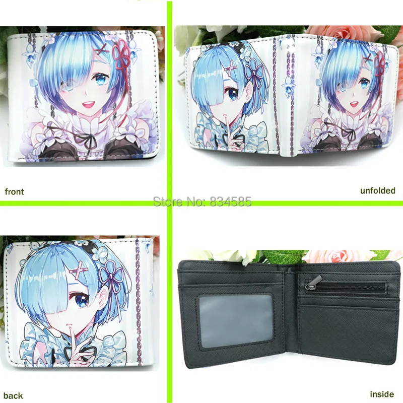 Короткая искусственная кошелек с рисунком из аниме Re:Zero kara Hajimeru Isekai Seikatsu