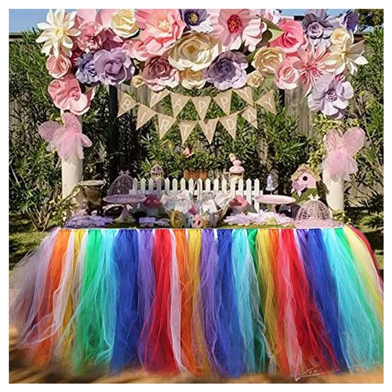 Юбка-пачка для стола праздничная разноцветная юбка в европейском стиле вечерние