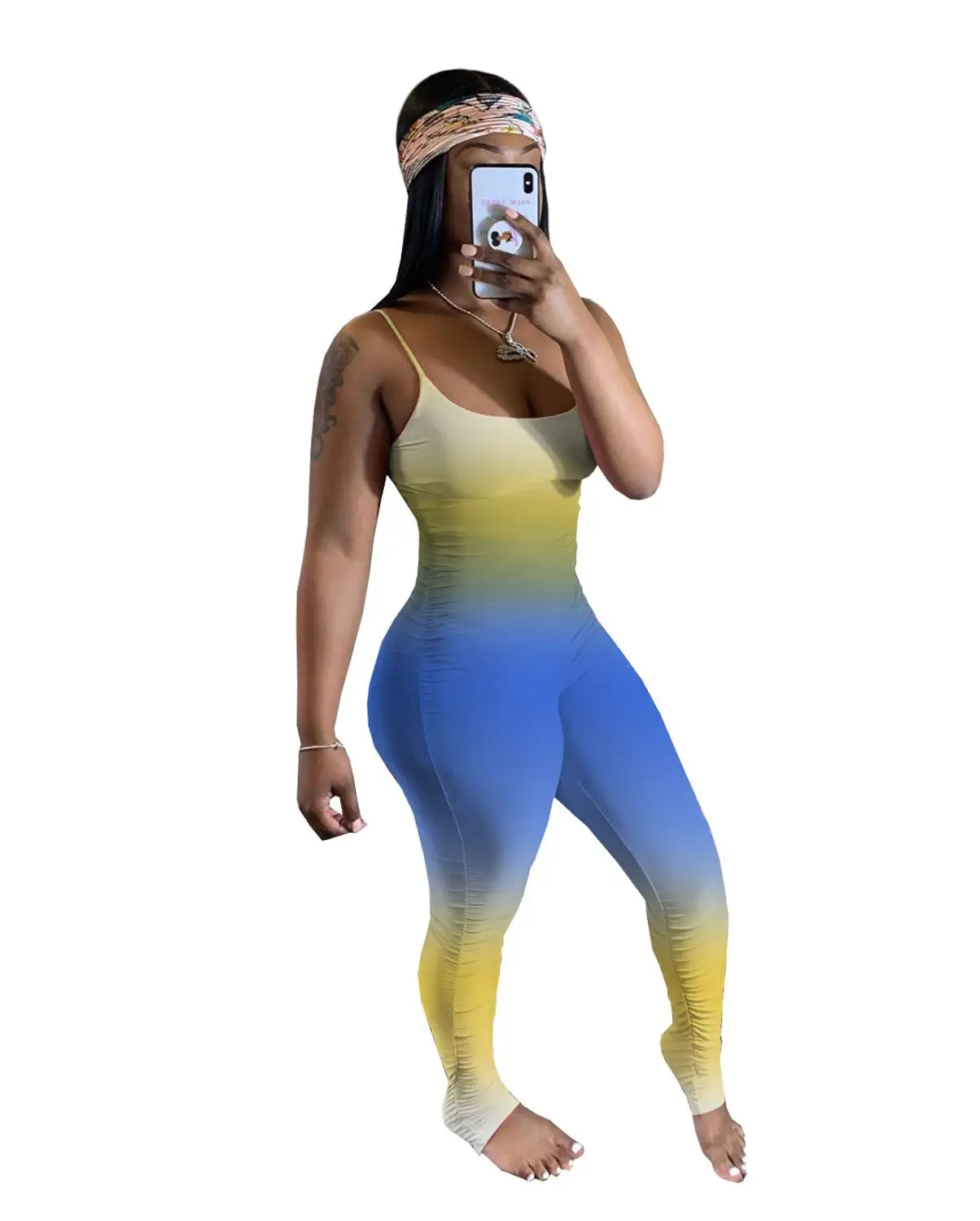 Женский комбинезон для фитнеса камуфляжные тренировочные Комбинезоны на тонких лямках с открытой спиной и