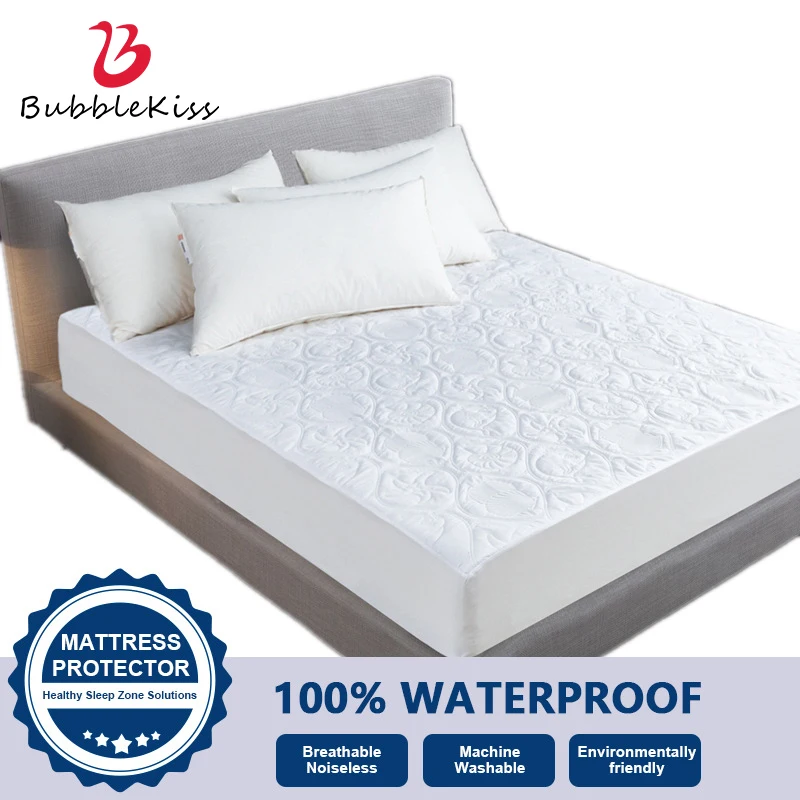 

Bubble Kiss Waterpoof Fitted Sheet Embossed Shell Twist Pattern Queen Size Bed Sheets Set Home Dust-Proof Anti-Slip Bed Linen